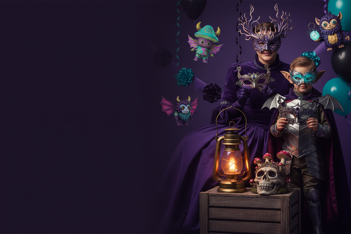 Spooky costume and party goods store hero banner